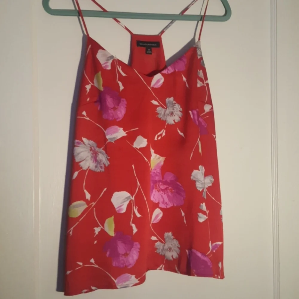 Banana Republic lined Floral Cami /red/ cayenne - Picture 3 of 8
